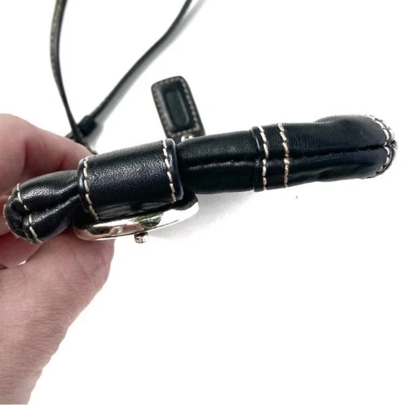 Coach Soho Legacy Wristlet Vintage Black Leather W/Bold Stitching EUC - Picture 3 of 16